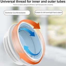 Aansluiting afvoerslang airconditioner - 130 mm/150 mm - verbindingsstuk - aansluiting afvoerslang - Airconditioning afvoerslangadapter — thumbnail 4