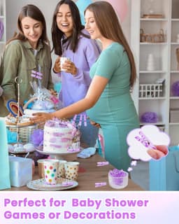 Wasknijpers - Klemmetjes Knijpers - Babyshower Versieren - Helder Paars - 60 stuks - Paars — thumbnail 4