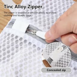 Set van 2 wasnetten voor wasmachine, 30 x 40 cm, waszak voor delicate kleding, lingerie, ondergoed, sokken, bescherming tegen vervorming — thumbnail 5