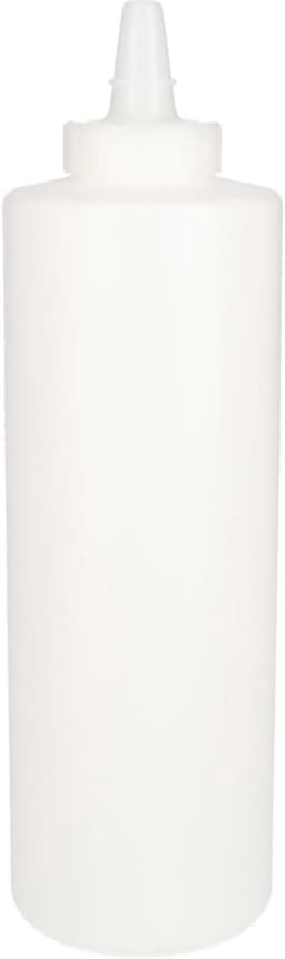 6 x Knijpbare Doseerfles 750 ml wit met Tuitdop naturel- BPA Vrij - Niet Breekbaar - Plastic Flesjes Navulbaar - Met Dop - Lege Flessen - 6 stuks — thumbnail 5