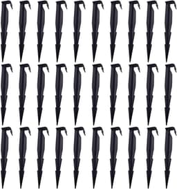 Grondankers met vork 30 stuks - Zwart - Stevige grip - Ideaal voor druppelirrigatie - ShopVlot — thumbnail 1