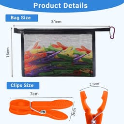 Kledingknijpers met Mand, Plastic Klammer met Tas voor Kledingknijpers, Ideaal voor Was, Foto's en Papieren — thumbnail 3
