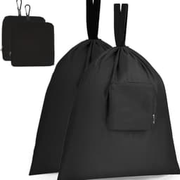 SnelShoppen - 2 Stuks Reizen Waszakken - Vuile Wasserij Reistas voor Koffer, Gym, Camping - Opvouwbaar, Lichtgewicht, Duurzaam Oxford-doek (51 x 57 cm — thumbnail 1