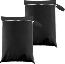 2 Stuks Waterdichte Waszakken voor Reizen, Grote Zak voor Vuile Was en Zwemkleding, Ideaal voor Vakantie en Sportactiviteiten 30 * 40cm (Zwart) — thumbnail 1