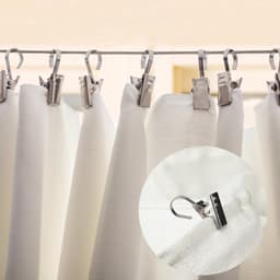 100 Stuks - Gordijn Clips - Gordijnklem - Gordijnhaken - Lengte 3.4cm - Douchegordijn Ringen Met Klem - Haak Voor Handdoeken, Theedoeken En Vaatdoeken - Badkamerhaken - Metalen Wasknijpers - Gordijnclips - Clipjes - Metalen Knijpers - Zilver - RVS — thumbnail 3