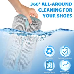 Schoenwaszak Set van 2 - Waszak voor de Wasmachine, Anti-Deformatie, Ideaal voor Sneakers en Sportschoenen, Netstructuur met Ritssluiting — thumbnail 2