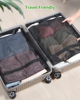 SnelShoppen - Waszakken voor Wasmachine 2-pack (40x50cm, zwart, mesh, voor delicate kleding, ondergoed, T-shirts, sokken) — thumbnail 4