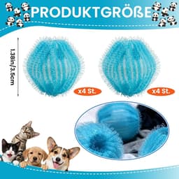 SnelShoppen - Dierenhaarverwijderaar 8 Stuks - Herbruikbare Pluisballen voor Wasmachine - Haarvanger tegen Dierenharen - Pluisvanger voor Kleding en B — thumbnail 5