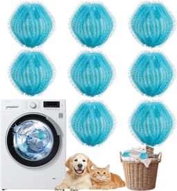 SnelShoppen - Dierenhaarverwijderaar 8 Stuks - Herbruikbare Pluisballen voor Wasmachine - Haarvanger tegen Dierenharen - Pluisvanger voor Kleding en B — thumbnail 1