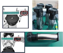Wasmachine Onderstel - Droger Sokkel Koelkast - Apparaten Verplaatsen - Verstelbare Breedte - 45-65 cm - Zilver — thumbnail 5