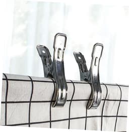 Roestvrijstalen Wasknijpers - Grote Klemmen Stevige Haken - Kleding Drogen - Gladde Randen - 12X3.5X2CM - Zilver — thumbnail 5
