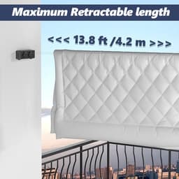 Uittrekbare Waslijn - Wandwaslijn Dubbel - Was Drogen - Voorkomt Doorhangen - 4.2 Meter - Zwart — thumbnail 2