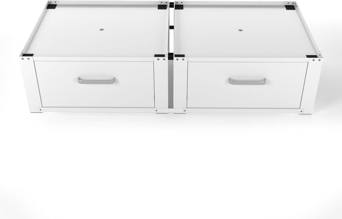 Wasmachine Verhoger - Wasmachine Onderstel - Rugklachten Voorkomen - Met Uitschuifbare Lade - 31 cm hoog - Wit — afbeelding 1