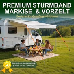 Grondanker - Grijs - 37 cm - Verbeterde Spiraalvormige Grondbevestiging met Stormbestendige Riemen - Voor Luifels en Campers — thumbnail 2