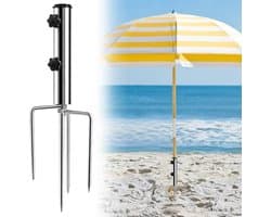 Parasolhouder voor balkon - Zilver - 28 x 11,5 x 5,5 cm - Verstelbare verzinkte stalen parasolstandaard - Voor buitengebruik