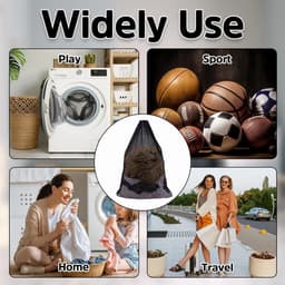 2 Pakken 70×90 cm Extra Grote Wasnetzakken met Trekkoord, Waszak met Trekkoord voor Wasmachine, Stevige Reistas voor Vies Kleding Waszak voor Kleding, Blouses, Ondergoed — thumbnail 4