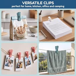 Winddichte wasknijpers met honingraatgreep - 10 stuks, 6 cm lange PP-kledingklemmen in 3 kleuren voor huishouden, camping en kantoorgebruik — thumbnail 5