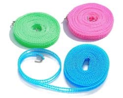 Waslijnen Outdoor - Draagbaar Elastisch - Kamperen Reizen - Antislip Winddicht - 5 Meter - Rood