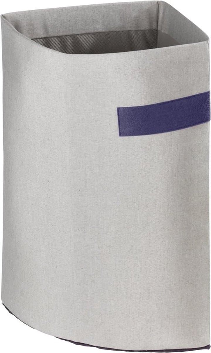 Hoek wasmand Polycotton 43L - Ruimtebesparend & Stijlvol - Grijs — afbeelding 1