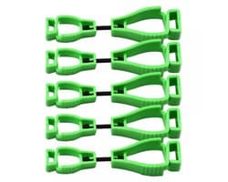 Solidchoice- Riemclip 5 Stuks - Duurzaam Kunststof - Stevige Bevestiging - Voor Hoeden/Handschoenen - Slijtvast en Elastisch - Lange Levensduur - Haakje