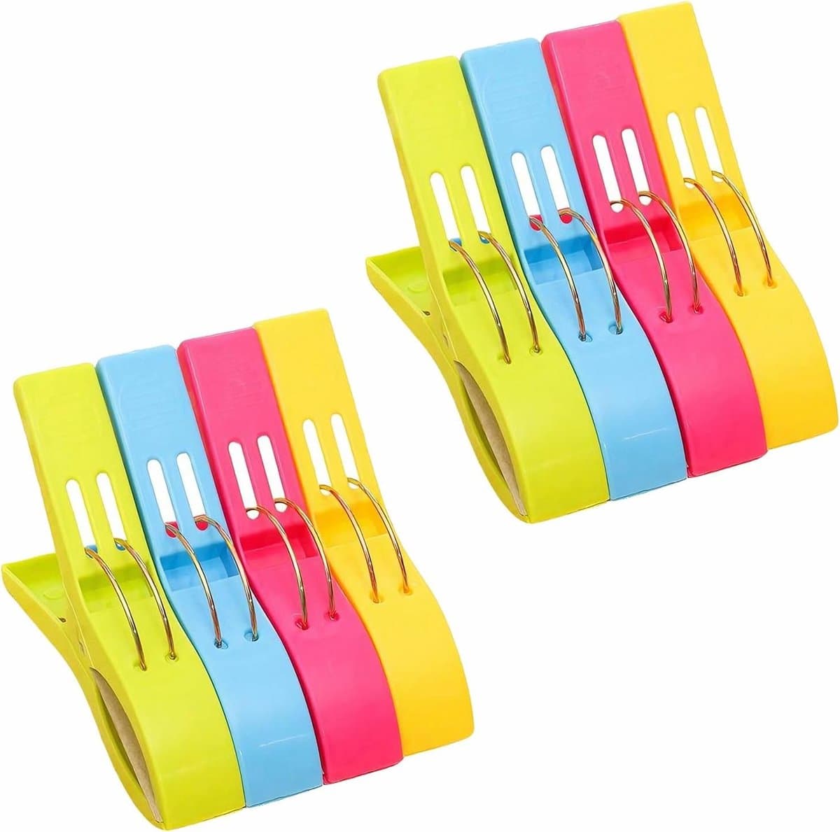 Grote wasknijpers voor het drogen van kleding, handdoeken en dekbedden - 8 stuks multifunctionele clips — afbeelding 1