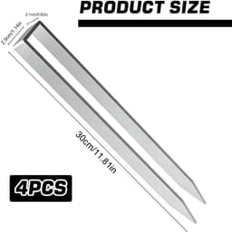 Solidchoice- Grondankers U-vormig 4 stuks - Roestvrij Staal - Robuuste Bevestiging - Voor Rozenbogen - Tuin en Outdoor Structuren - Corrosiebestendig - Tuinankers — thumbnail 3
