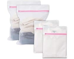 Set van 4 Herbruikbare Waszakken met Rits voor Delicate Kleding, Ondergoed en Reisorganizer - 23×30 cm en 30×40 cm