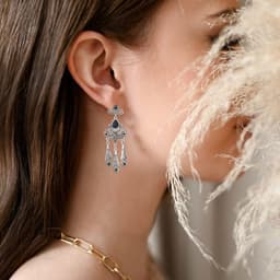 4 stuks 1920 accessoireset, vintage kostuumaccessoires, Gatsby haarband, flapper, hoofdband, parelketting, oorbellen, lange handschoenen, flapperaccessoires, Great Gatsby-accessoires voor — thumbnail 2