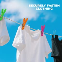 48 stuks antislip wasknijpers, kunststof klemmen met mand, meerkleurige wasknijpers, laat geen sporen achter, sterke multifunctionele klemkracht voor ondergoed voor ondergoed, T-shirts, sokken — thumbnail 2