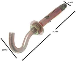 Mouw Anker Bouten - Metselwerk Bevestiging - Zware Bevestiging - Sterke Verankering - M8 X 52MM - Geel — thumbnail 2