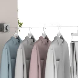 Uittrekbare Waslijn - Droogrek Wandmontage - Kleding Drogen - Onzichtbaar Design - 5.1 Meter - Wit — thumbnail 3