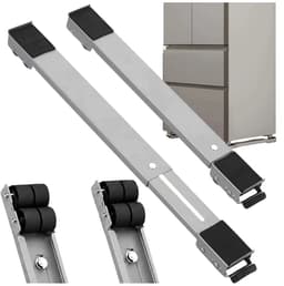 Verstelbare en stabiele beugels voor wasmachines en koelkasten, universele zwenkwielbeugels voor voorladers, set van 2. — thumbnail 1