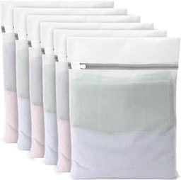 Wasnetjes met ritssluiting - Wit - 40 x 30 x 1 cm - Polyester Waszak voor Fijne Was — thumbnail 1