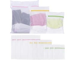 Wasnetjes met ritssluiting - Groen, Geel, Roze - Diverse maten - Nylon waszakken voor wasmachine - Bescherming voor kleding