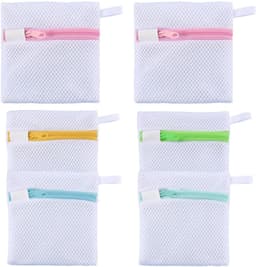 6 stuks kleine waszak, mini anti-klevende opbergtas dikke mesh ritssluiting herbruikbaar voor bescherming van delicate - ShopVlot — thumbnail 1