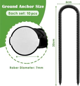 Omgoods - 30 cm Grondankers van Gegalvaniseerd Staal, Set van 10 Stuks — thumbnail 5