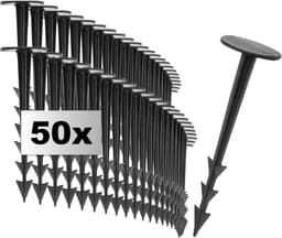 Grondpinnen 50 x - Kunststof grondankers - Stevige grip - Voor onkruiddoek en tuinbedekking - SnelShoppen — thumbnail 1