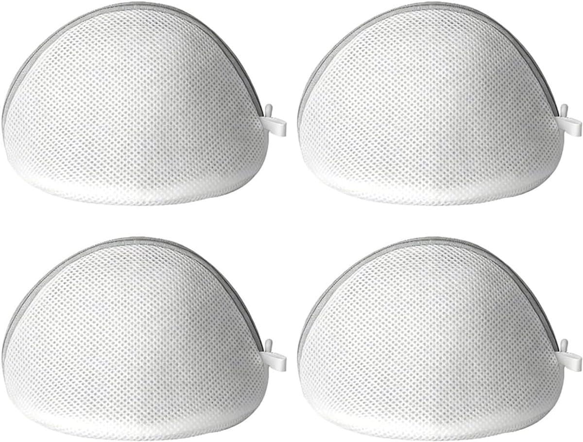 4 stuks wasnetten voor delicate kleding, waszak voor ondergoed en sokken, schelpvorm, beschermt kleding met ritssluiting, ideaal voor de wasmachine — afbeelding 1