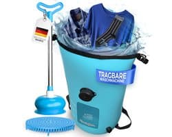 SnelShoppen - Draagbare Wasmachine Zonder Elektriciteit - Opvouwbare Waszak Plunjer Wasbord-Set - Lichtgewicht Handwasmachine voor Kamperen, Reizen, O