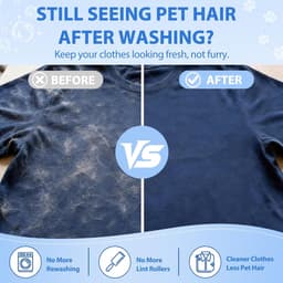 SnelShoppen - Haarvanger voor Wasmachine, 8 Herbruikbare Ballen, Effectieve Anti-Haar voor Honden- en Kattenharen, Zachte Spons voor Pluisjes en Huish — thumbnail 4