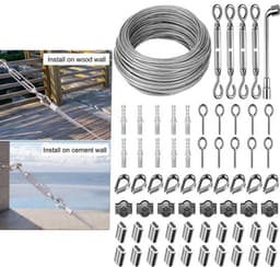 Onzichtbare waslijn - Winddichte hanger voor buiten kamperen - Kampeerwaslijn - kampeeraccessoires - Waslijn - Sterke waslijn - Zilver — thumbnail 1