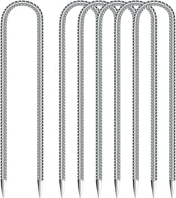 6 Stuks Grondankers van 30 cm - U-Haak Tentpinnen voor Trampoline, Camping en Tuinbeveiliging — thumbnail 1