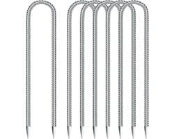 6 Stuks Grondankers van 30 cm - U-Haak Tentpinnen voor Trampoline, Camping en Tuinbeveiliging
