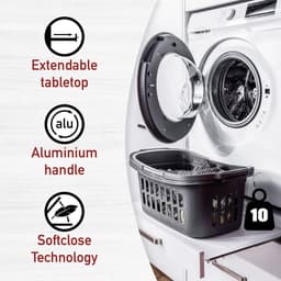 Interlink Lifestyle Studio Flow Wasruimtecombinatie Bundel 15 - Wit - 201 x 68 x 208 cm - Complete wasruimte met opbergkasten — thumbnail 4