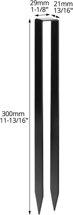 Ground Anchors 30 x 2.8 cm - U-vormige metalen rozenboog - Sterk en weerbestendig - Voor veilige bevestiging - SnelShoppen — thumbnail 2