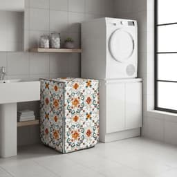Wasmachine- en drogerhoes voor binnen, waterdichte hoes met ritssluiting, stofbescherming, voor gebruik binnenshuis, 60 x 60 x 80 cm — thumbnail 2