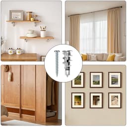 60 Stuks Gipsplaatpluggen, Gipsplaatpluggen met 60 Stuks Schroeven, Gipsplaatpluggen, Pluggen voor Gipsplaat, voor Bevestiging In Stenen, Beton, Gipsplaat — thumbnail 2