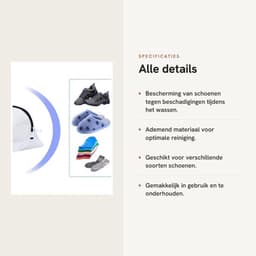 Schoenwaszakken - 2 Stuks - Mesh Waszakken - Schoenbescherming - Waszakken voor Wasgoed - Wit - Duurzaam Materiaal — thumbnail 3