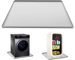 Wasmachine Lekbak - Afvoerbak Waterbescherming - Vloeren Beschermen - Roestvrij Staal Constructie - 50x50x5cm - Zilver