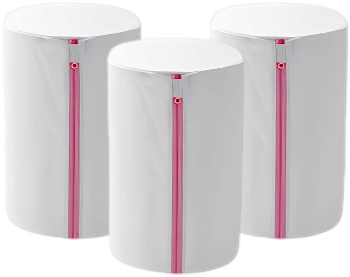SolidKeus - Set van 3 Waszakken voor Ondergoed en Delicate Kleding Roze — afbeelding 1